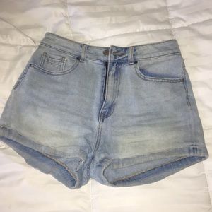 Kendall and Kylie high waisted jean shorts
